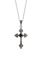 Gem Gothic Cross Necklace | Soft Blades