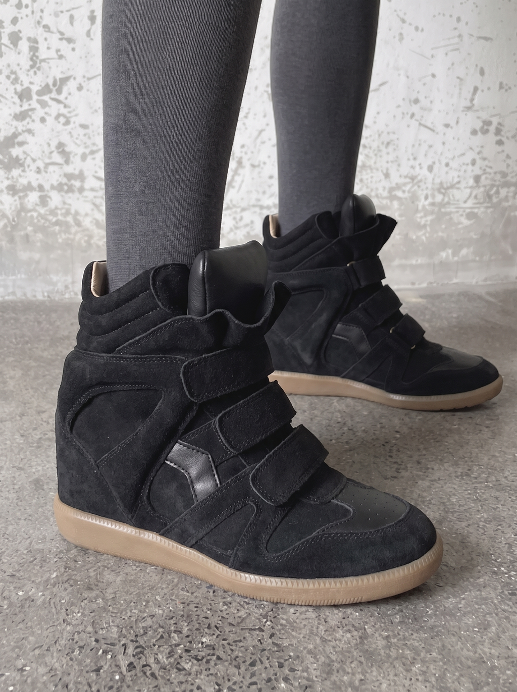 Wedge High-Top Sneakers
