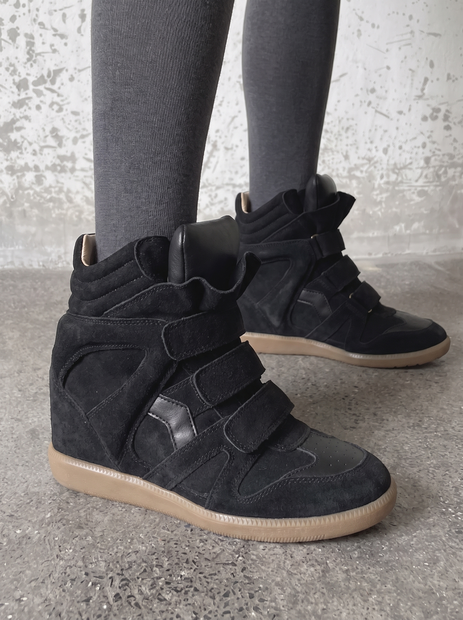 Wedge High-Top Sneakers