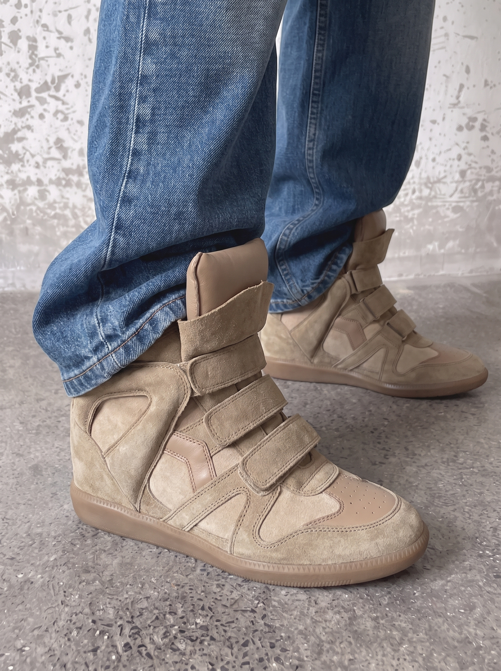 Wedge High-Top Sneakers