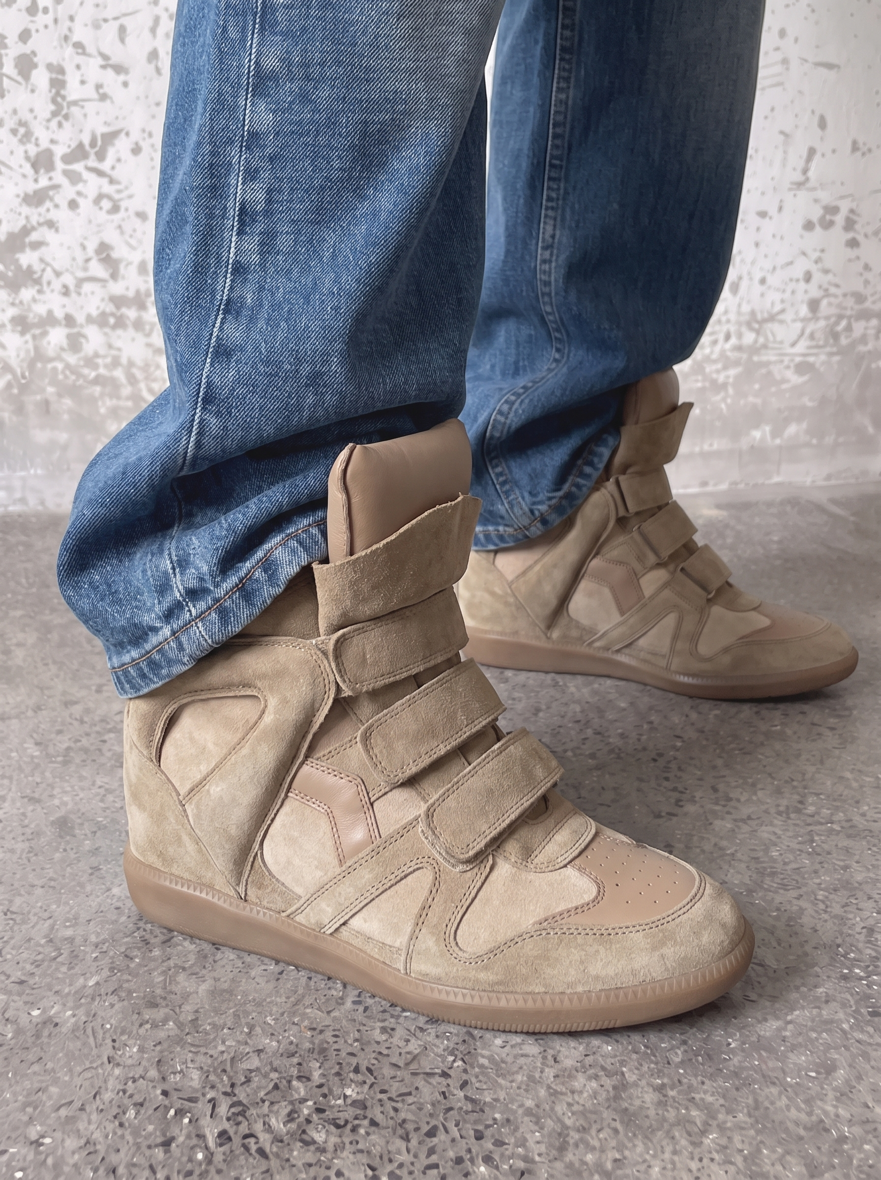 Wedge High-Top Sneakers