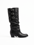 Buckle Cuff Slouch Knee Boots - main photo