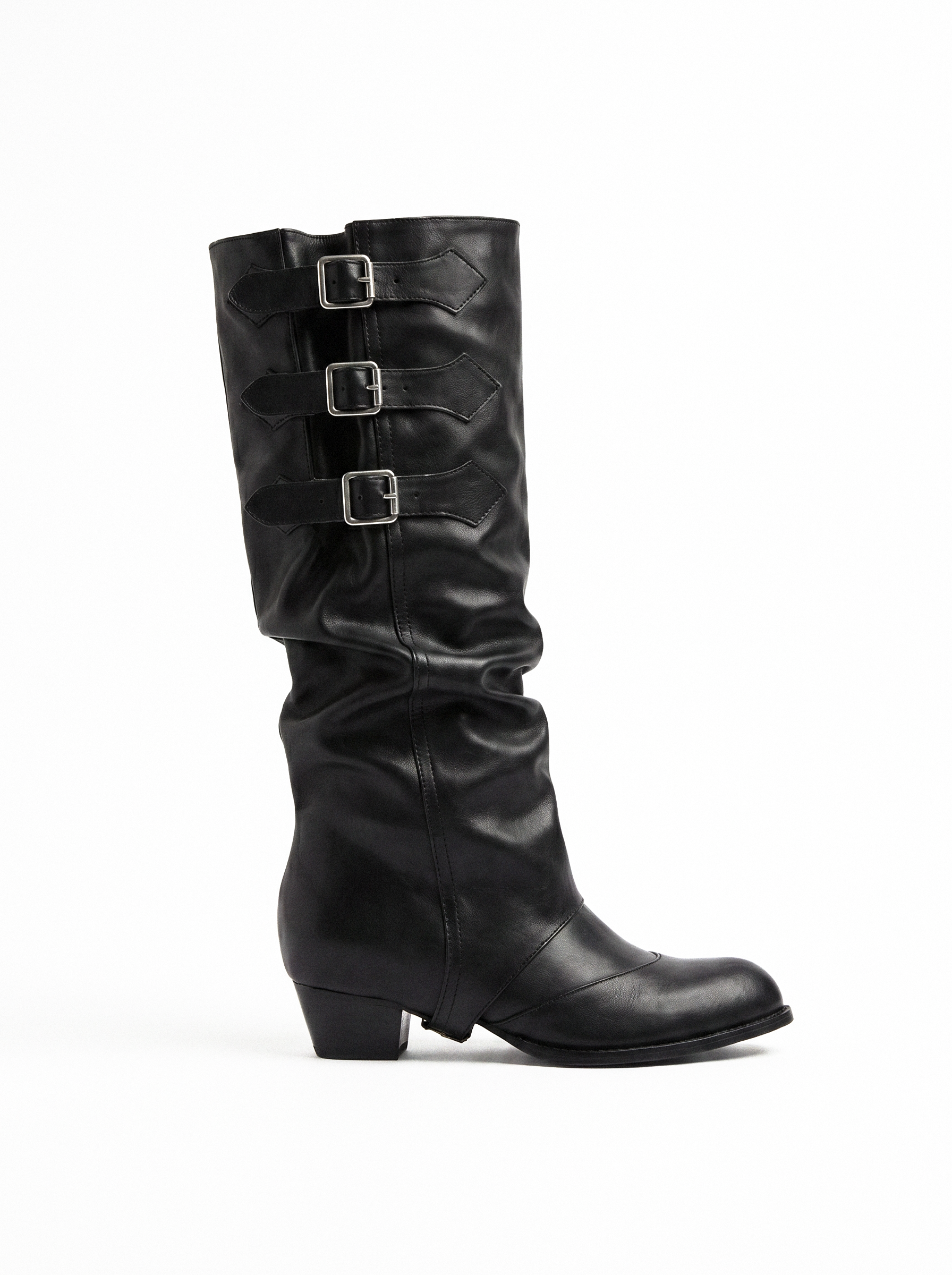 Buckle Cuff Slouch Knee Boots - main photo