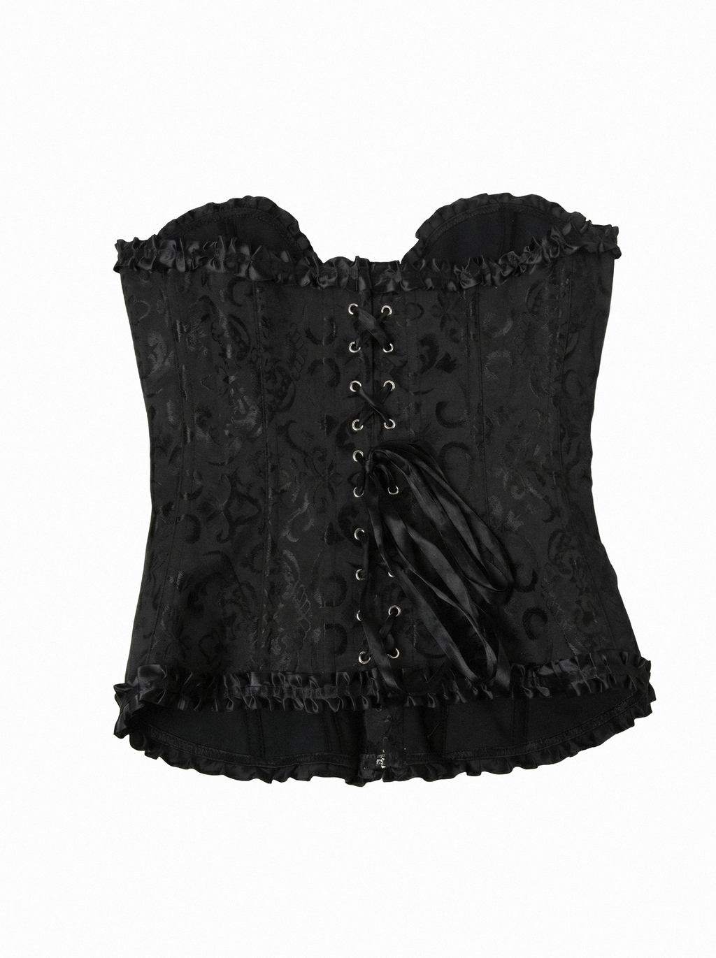 Bow Front Brocade Corset Top - detail view