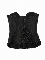 Bow Front Brocade Corset Top - detail view
