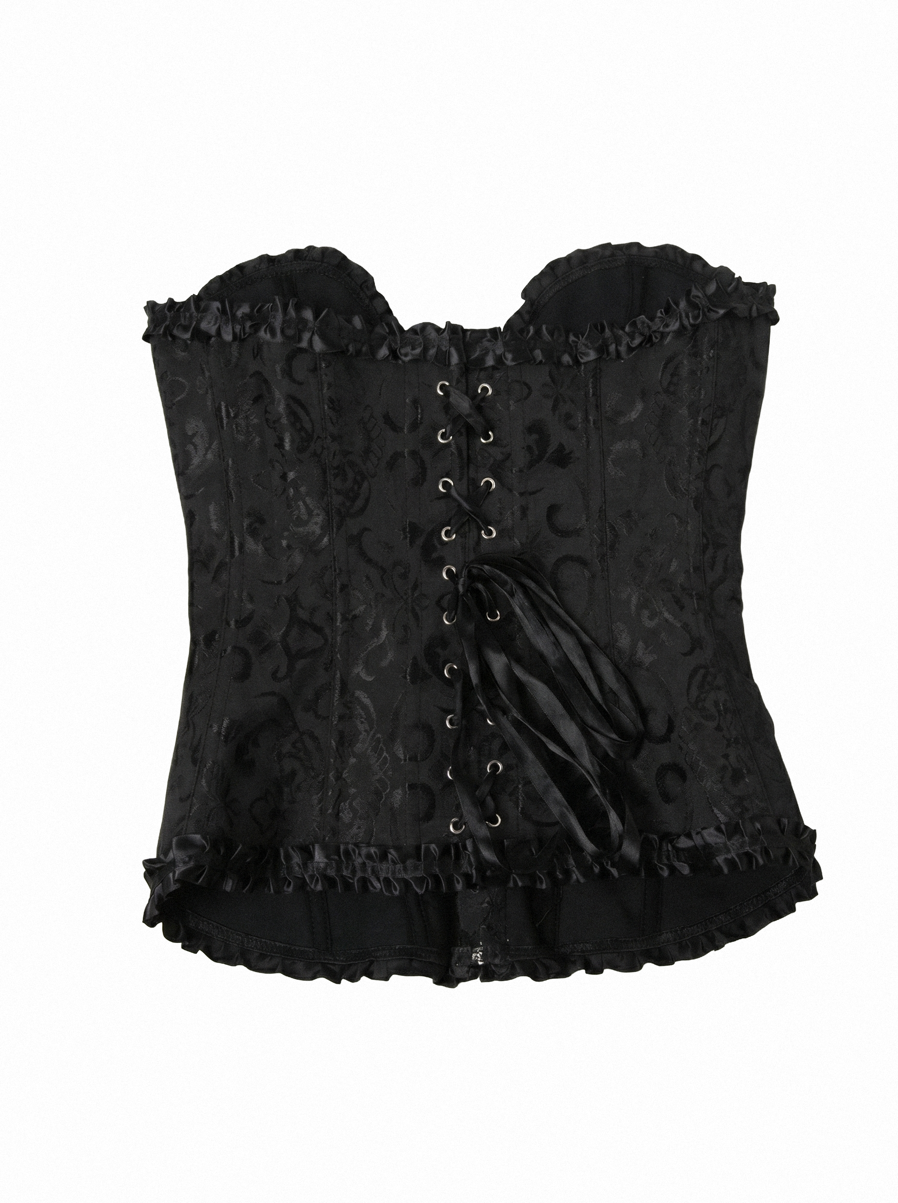 Bow Front Brocade Corset Top - detail view