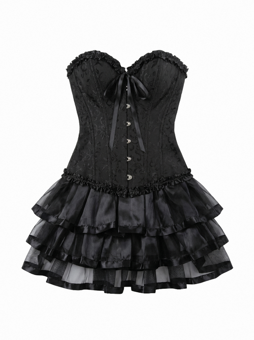 Lace Up Corset Dress Set with Tutu Skirt - main photo