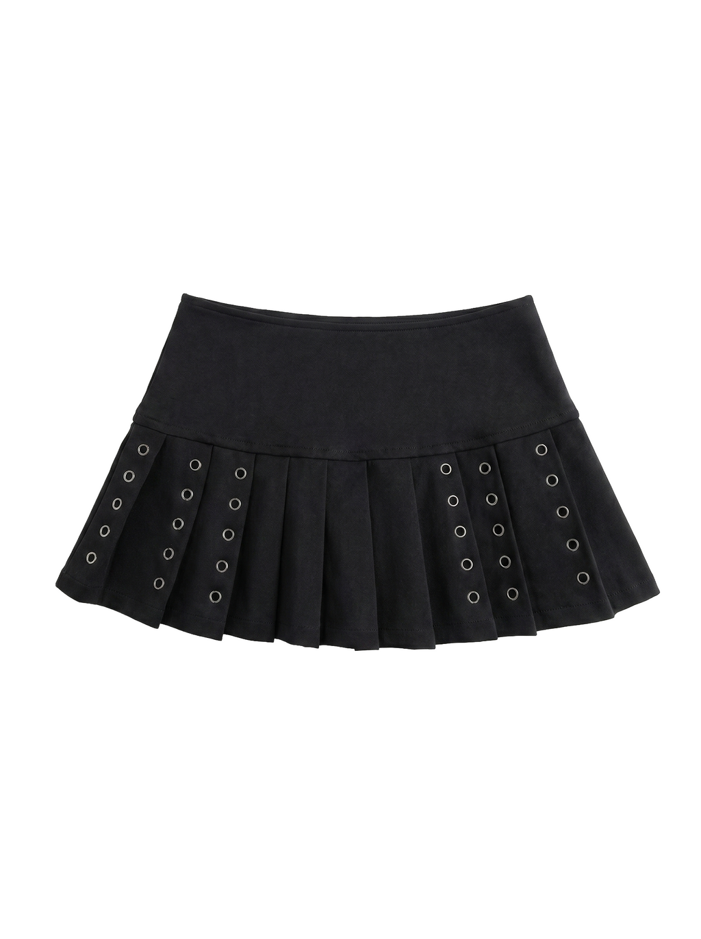 GROMMET PLEATED MICRO SKIRT