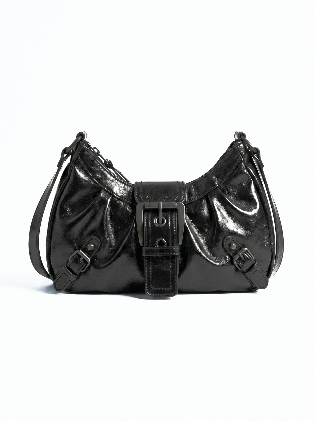 Pleated Buckle Shoulder Bag - main photo